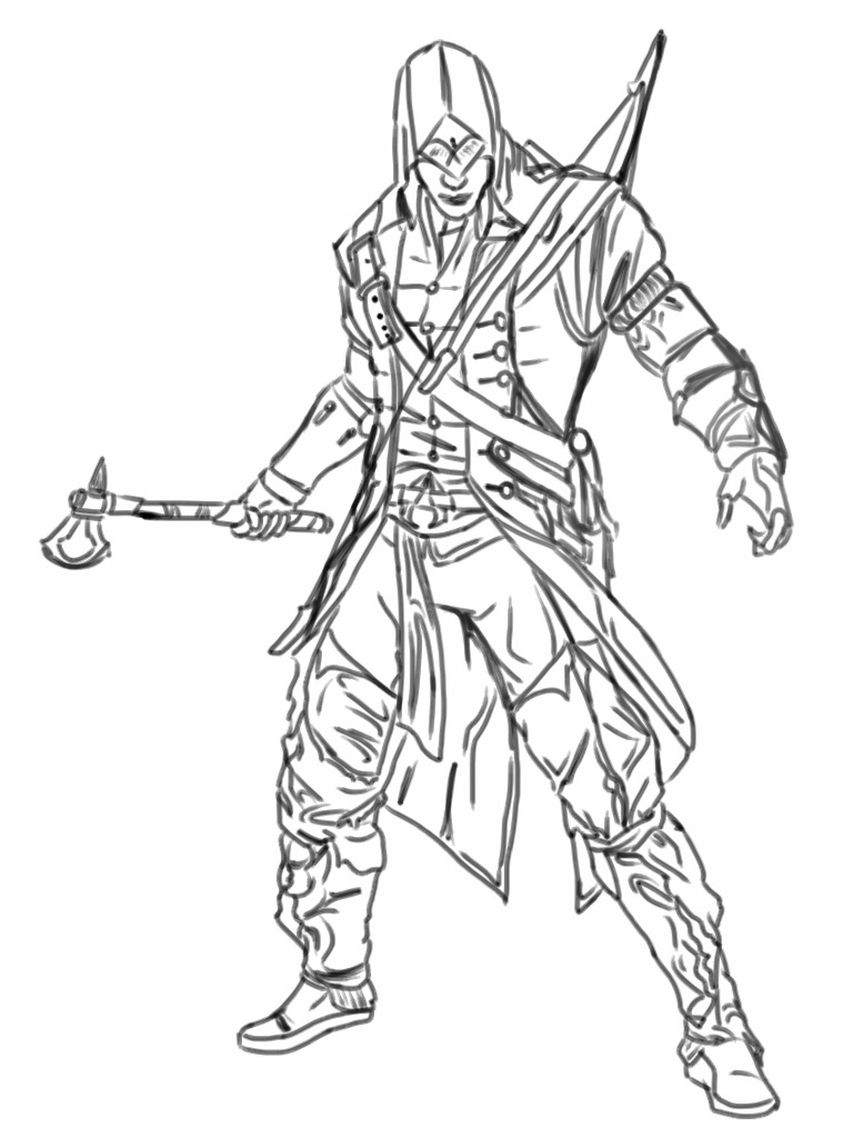 Assassin S Creed Coloring Pages Assassins Creed Drawing At Getdrawings