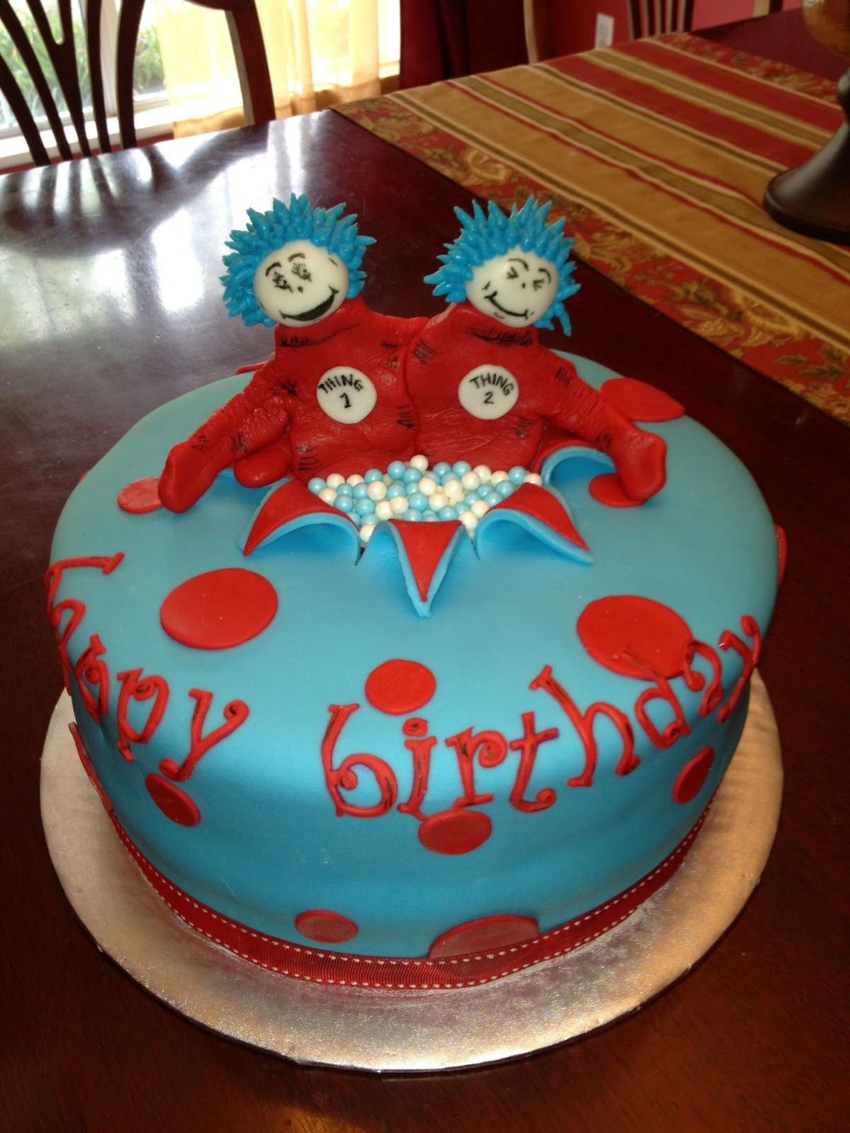 Twins Birthday Cake A Blissful Bash Dr Seuss Twin Birthday Cakes 