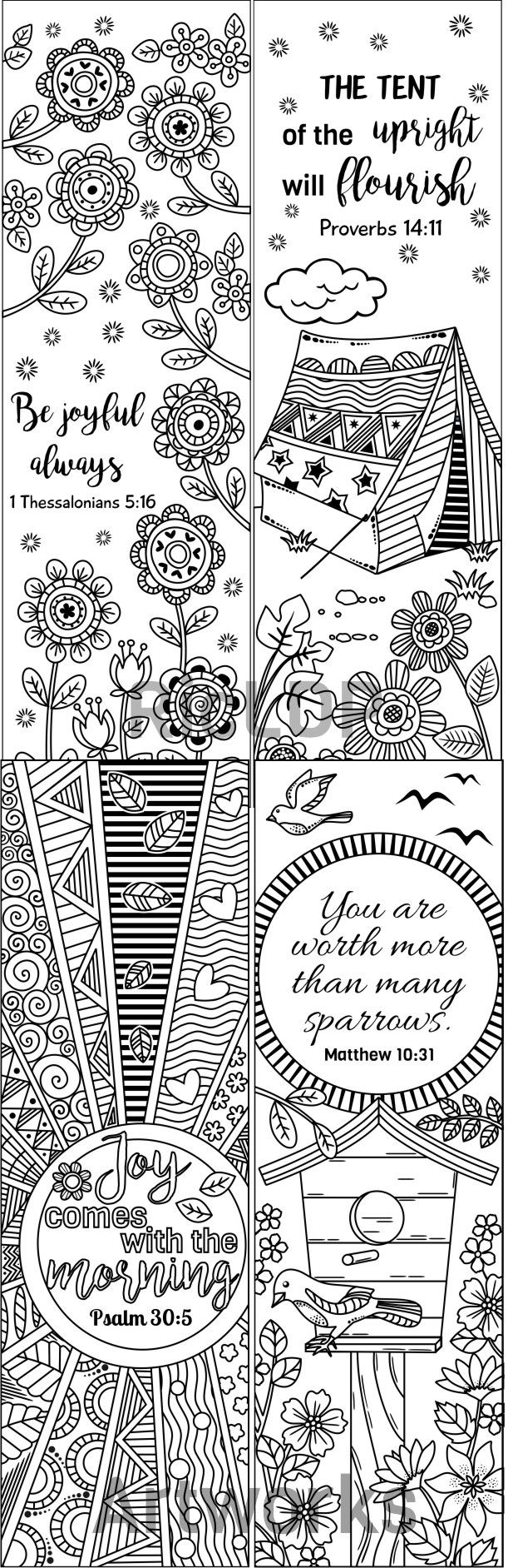 valentines day bookmark coloring page