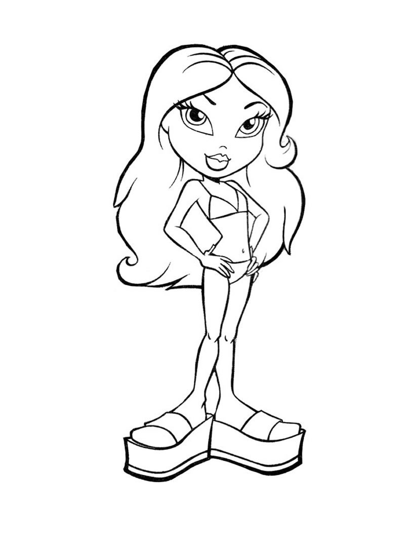 Bratz Coloring Pages Bratz On The Beach Coloring Page Source Ytk 15 ...