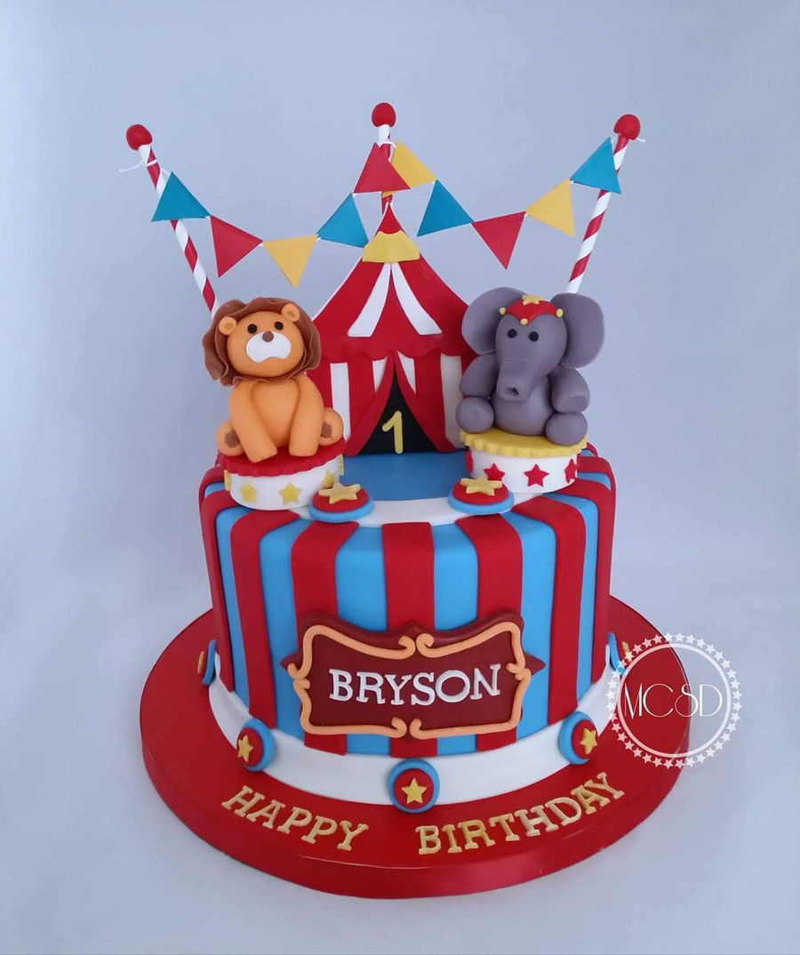 Carnival Birthday Cakes Carnival Circus 1st Birthday Cake Cakecentral ...