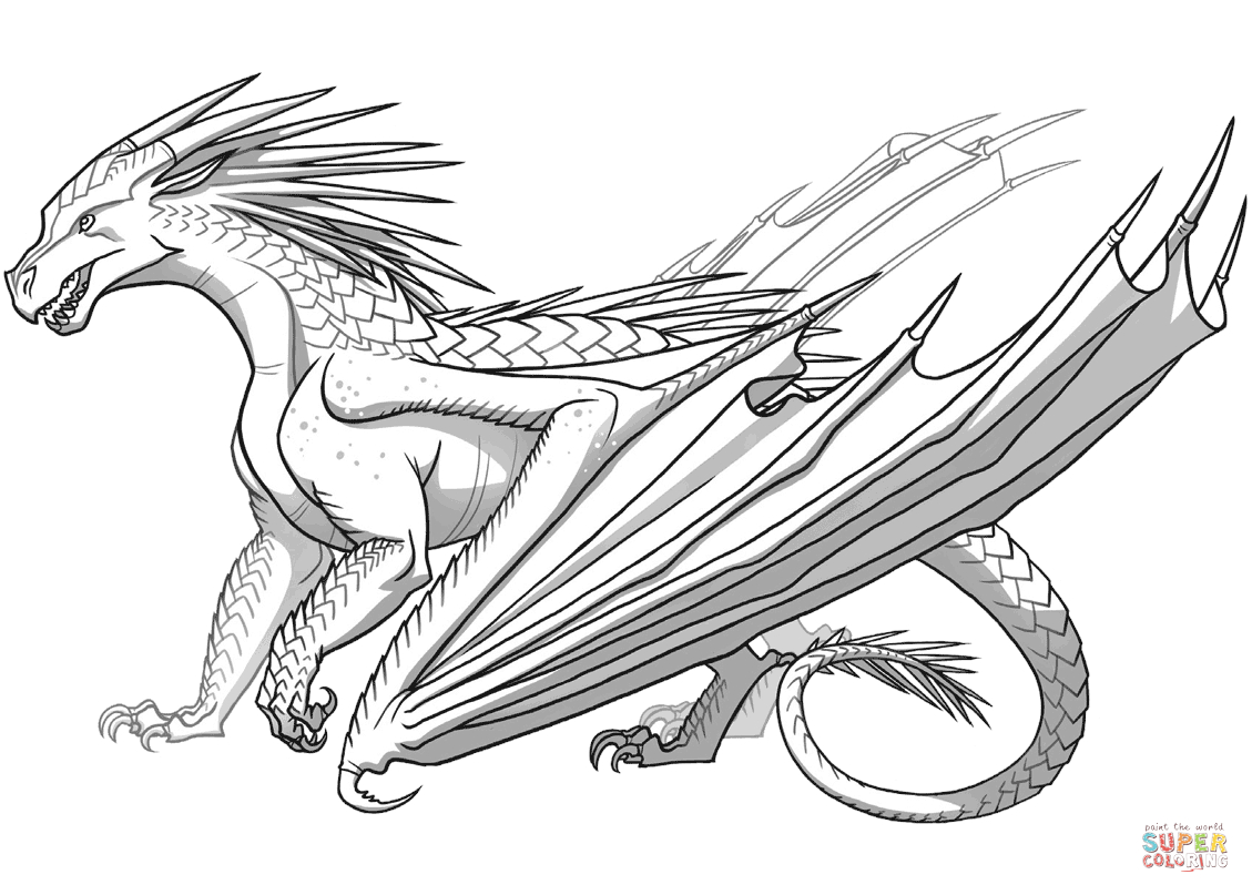 Coloring Pages Dragons Icewing Dragon From Wings Of Fire Coloring Page ...