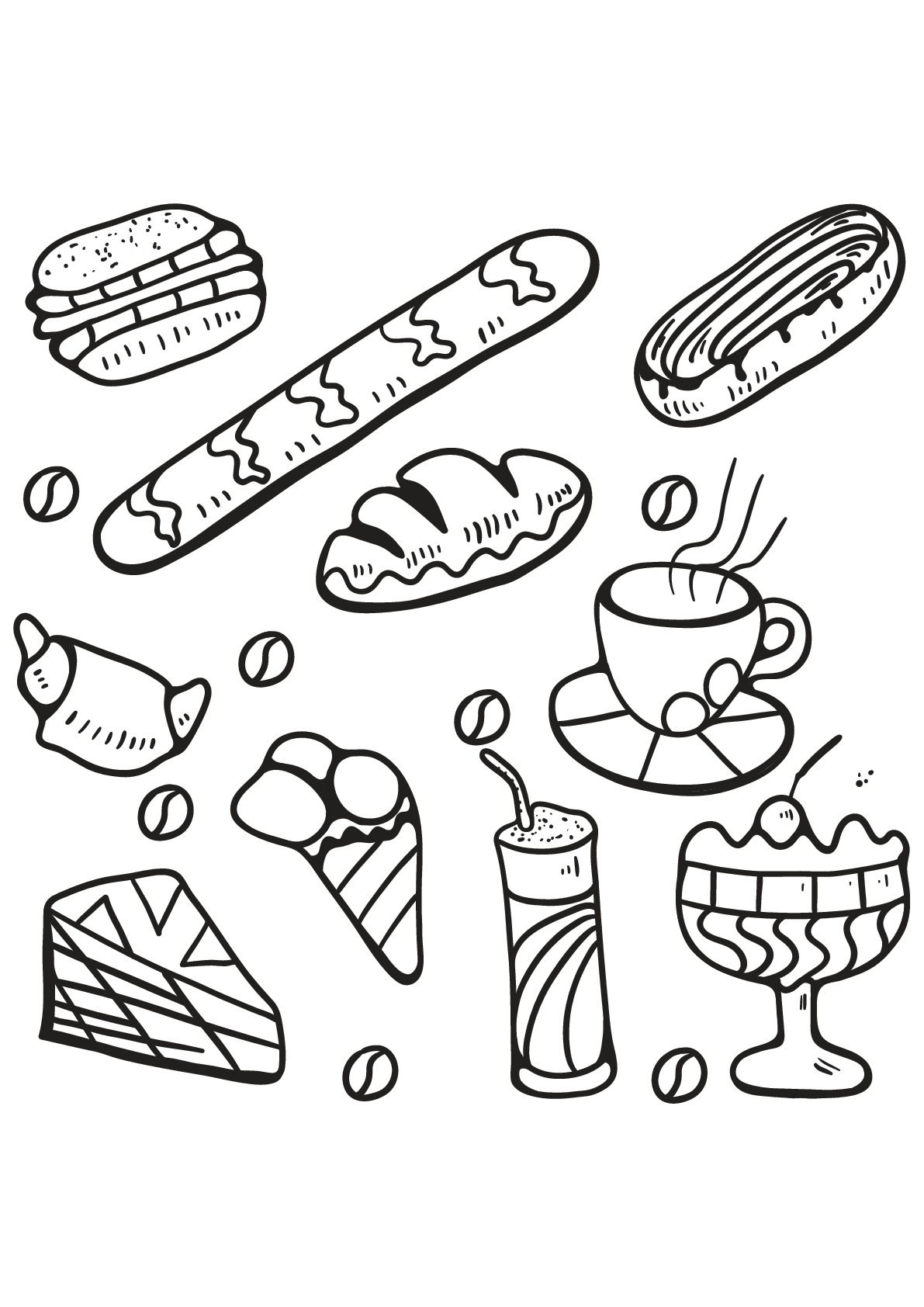 Food Coloring Pages Food Coloring Pages For Adults - davemelillo.com