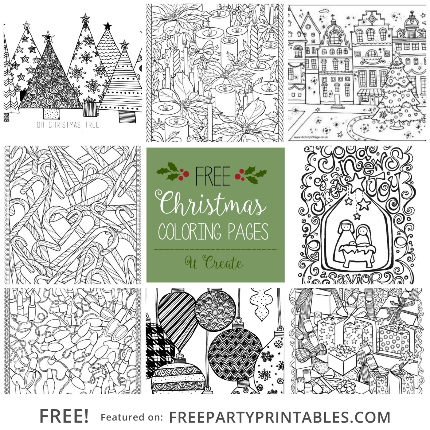 Free Holiday Coloring Pages Free Holiday Coloring Pages