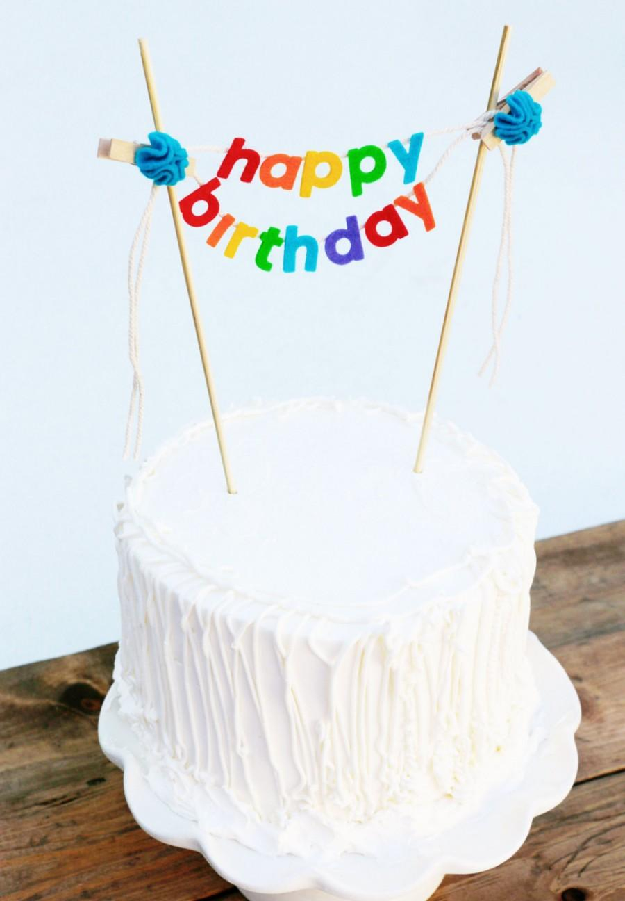 Happy Birthday Cake Topper Birthday Cake Banner Birthday Cake Topper ...