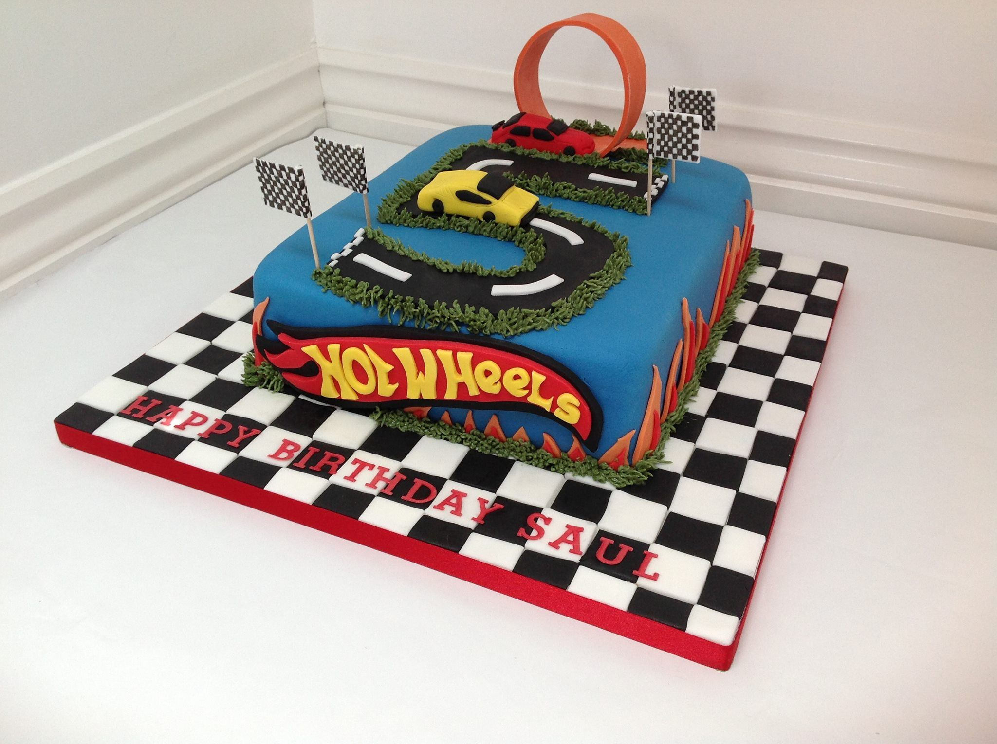 Hot Wheels Birthday Cake A Hotwheels Cars Birthday Cake Fancy Fondant ...