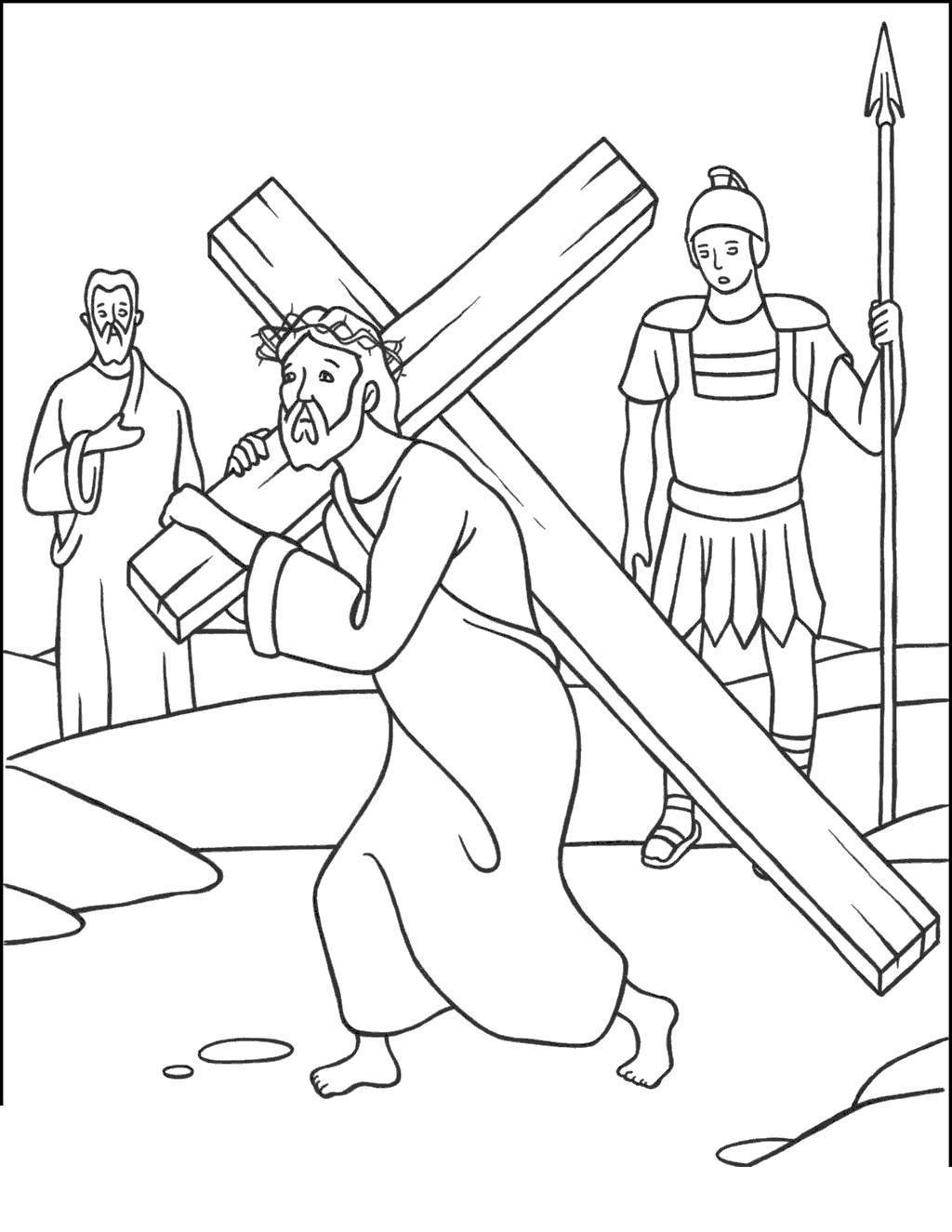 Jesus On The Cross Coloring Pages Jesus On The Cross Coloring Pages ...