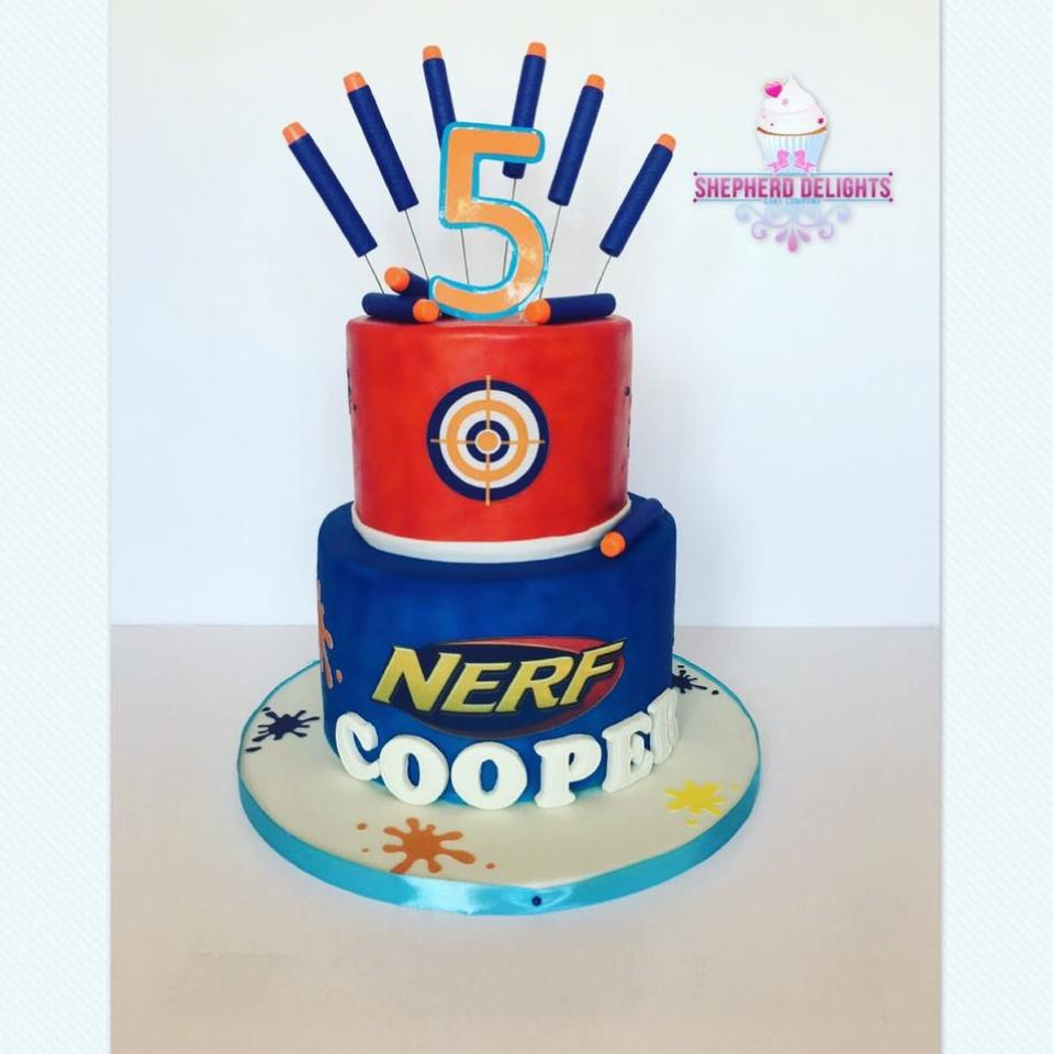 Nerf Birthday Cake Nerf Birthday Cake Birthday Cakes Cakes For Children ...