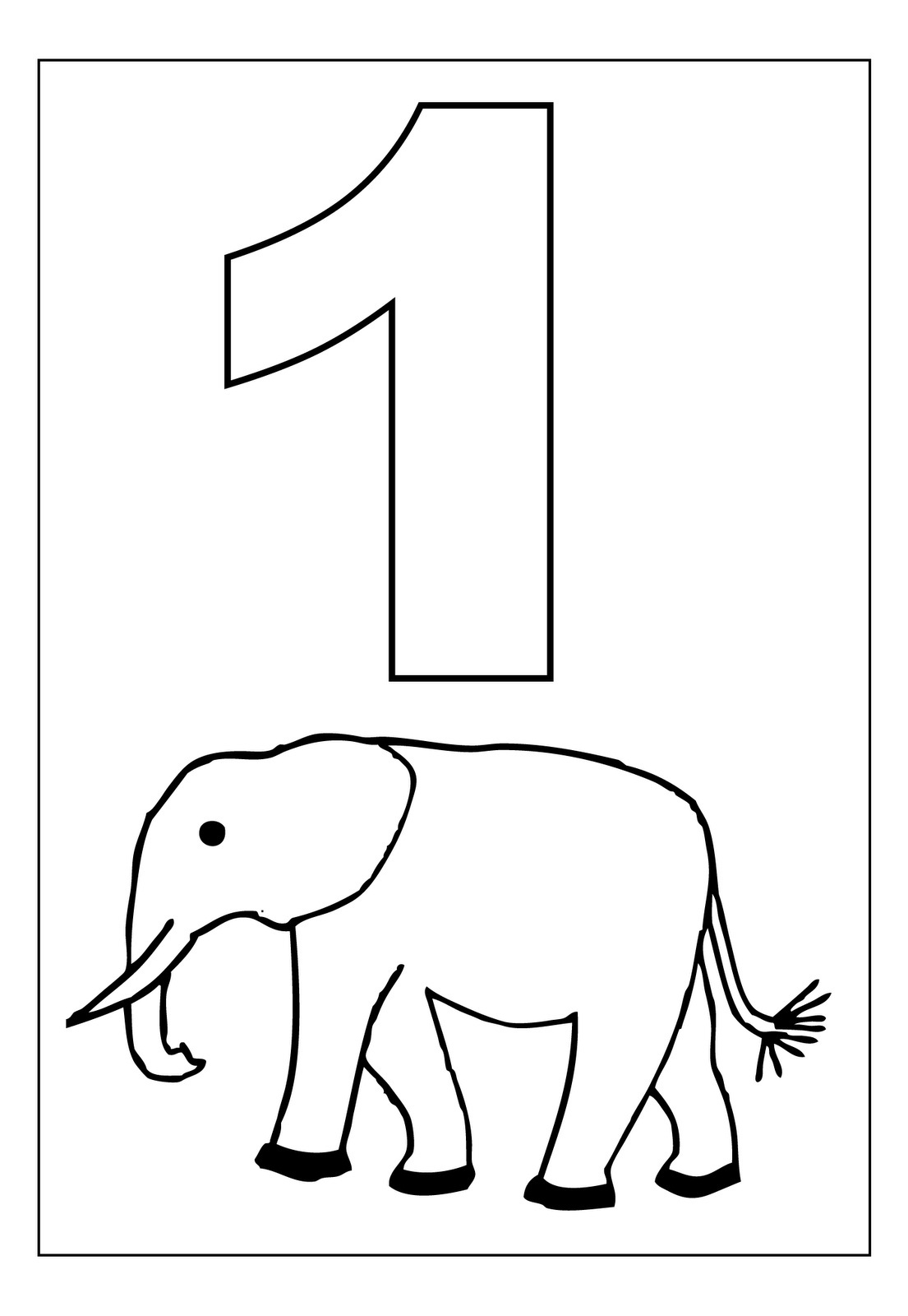 Number 1 Coloring Page Free Printable Number Coloring Pages For Kids ...