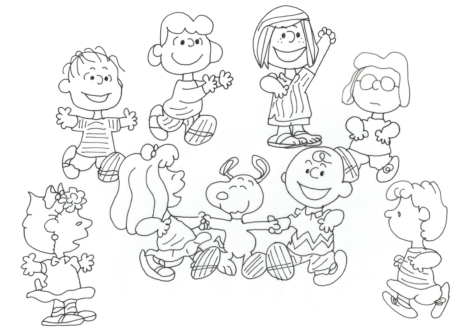 Peanuts Coloring Pages Charlie Brown Color Pages And Snoopy Peanuts ...