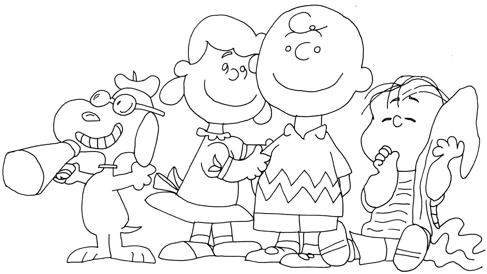 Peanuts Coloring Pages Charlie Brown Color Pages And Snoopy Peanuts ...