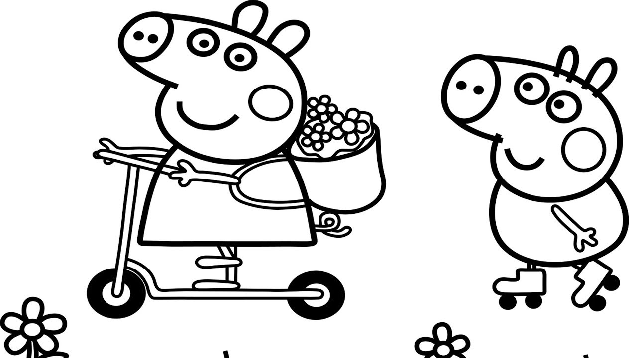 Pig Coloring Page Peppa Pig Coloring Pages Free Download Best Peppa Pig ...