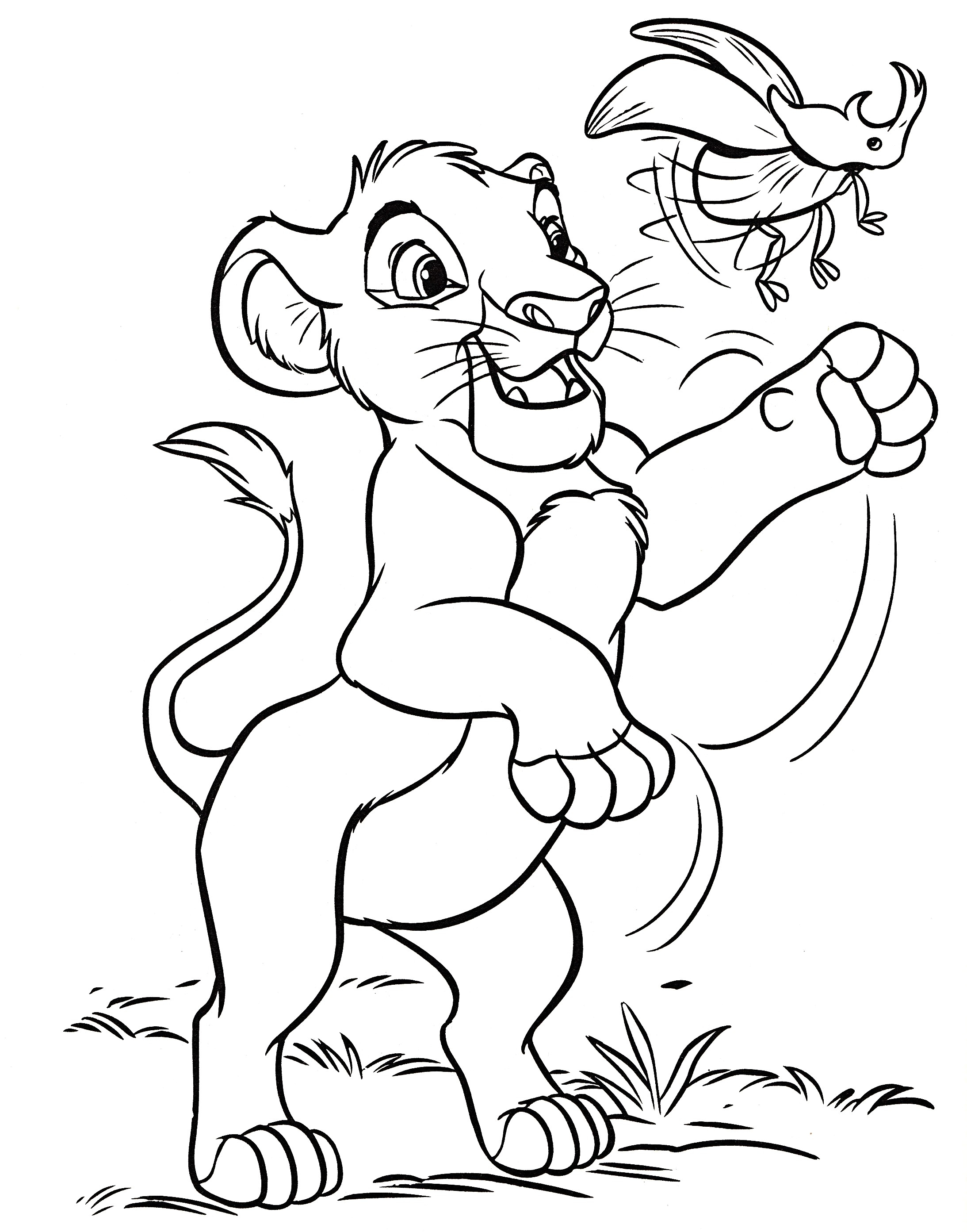 Simba Coloring Pages Grown Simba Coloring Page Pages Diywordpress ...