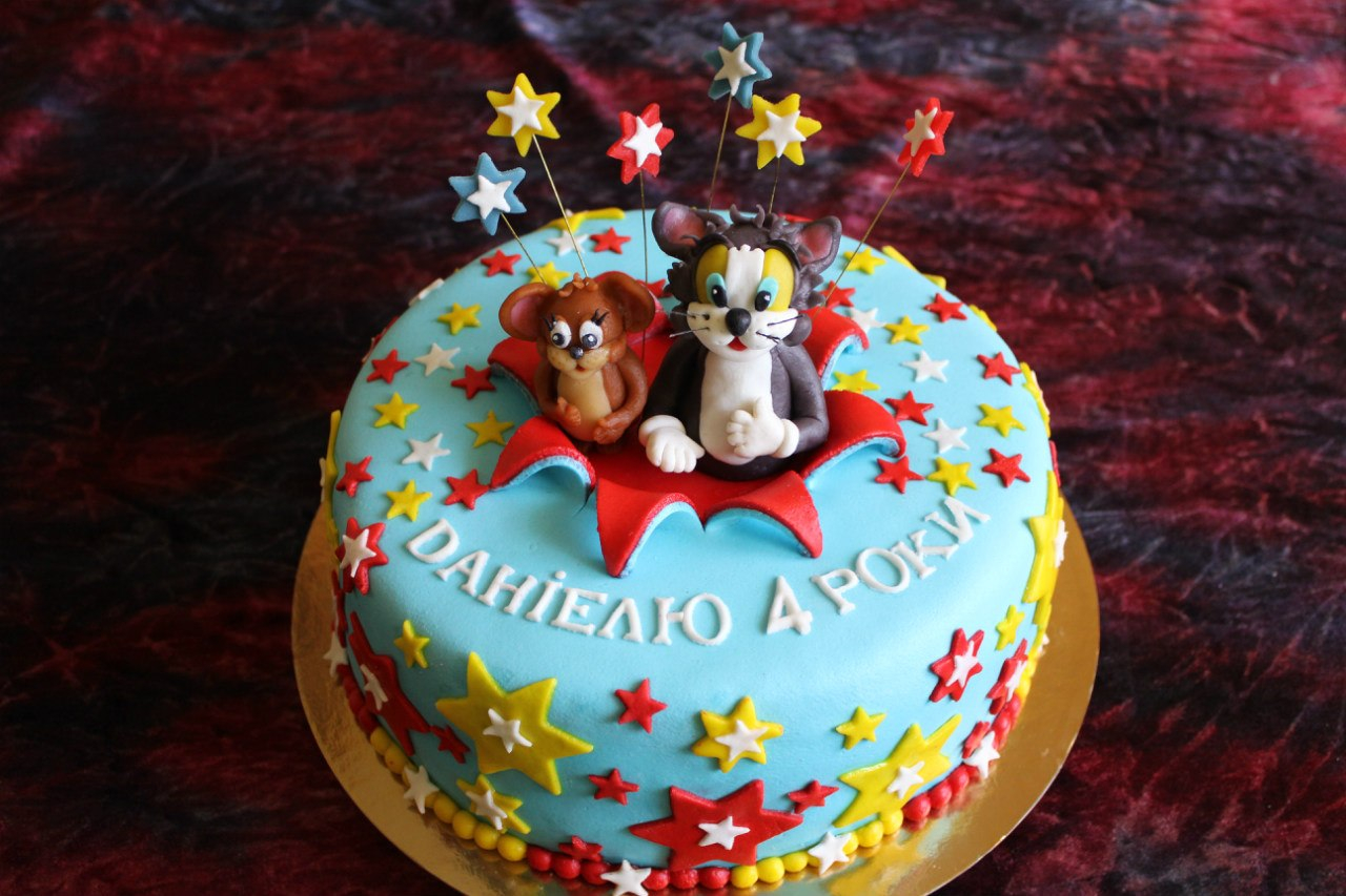 Tom And Jerry Birthday Cake Cartoon Character Cakes Tom And Jerry ...