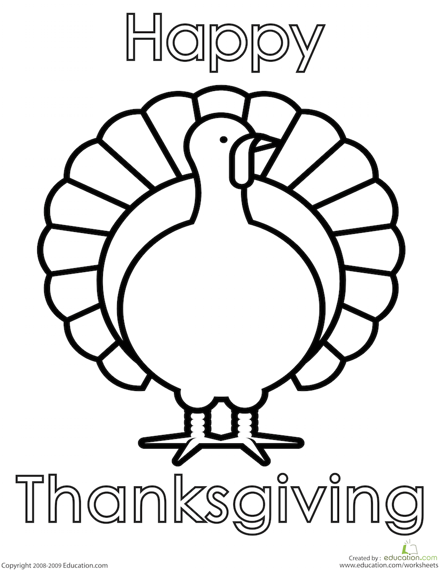 Turkey Coloring Pages For Preschoolers Thanksgiving Coloring Pages ...