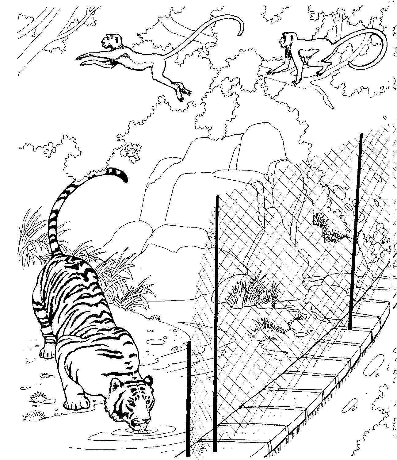 Zoo Coloring Pages Free Printable Zoo Coloring Pages For Kids ...